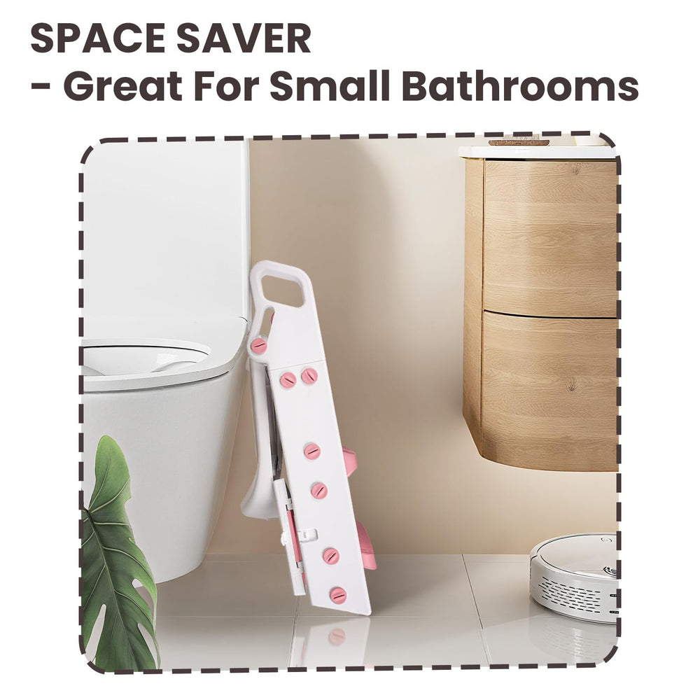 PRIMLECT potty seat ladder with top handles supports easy climbing.