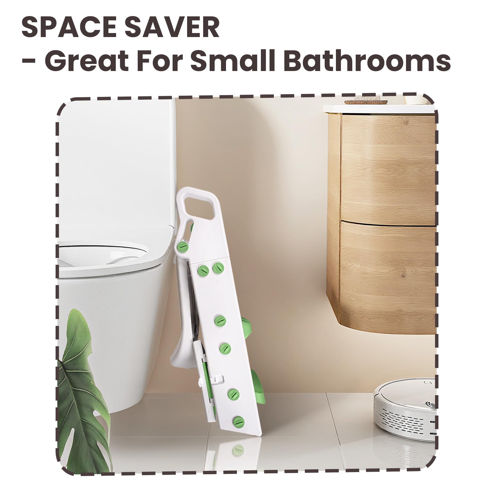 PRIMLECT potty seat ladder with top handles supports secure climbing