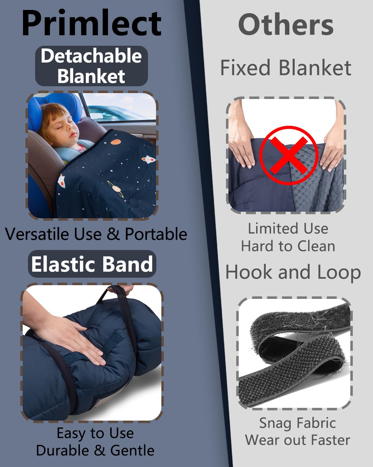 Primlect nap mat with carry handle for quick transport.