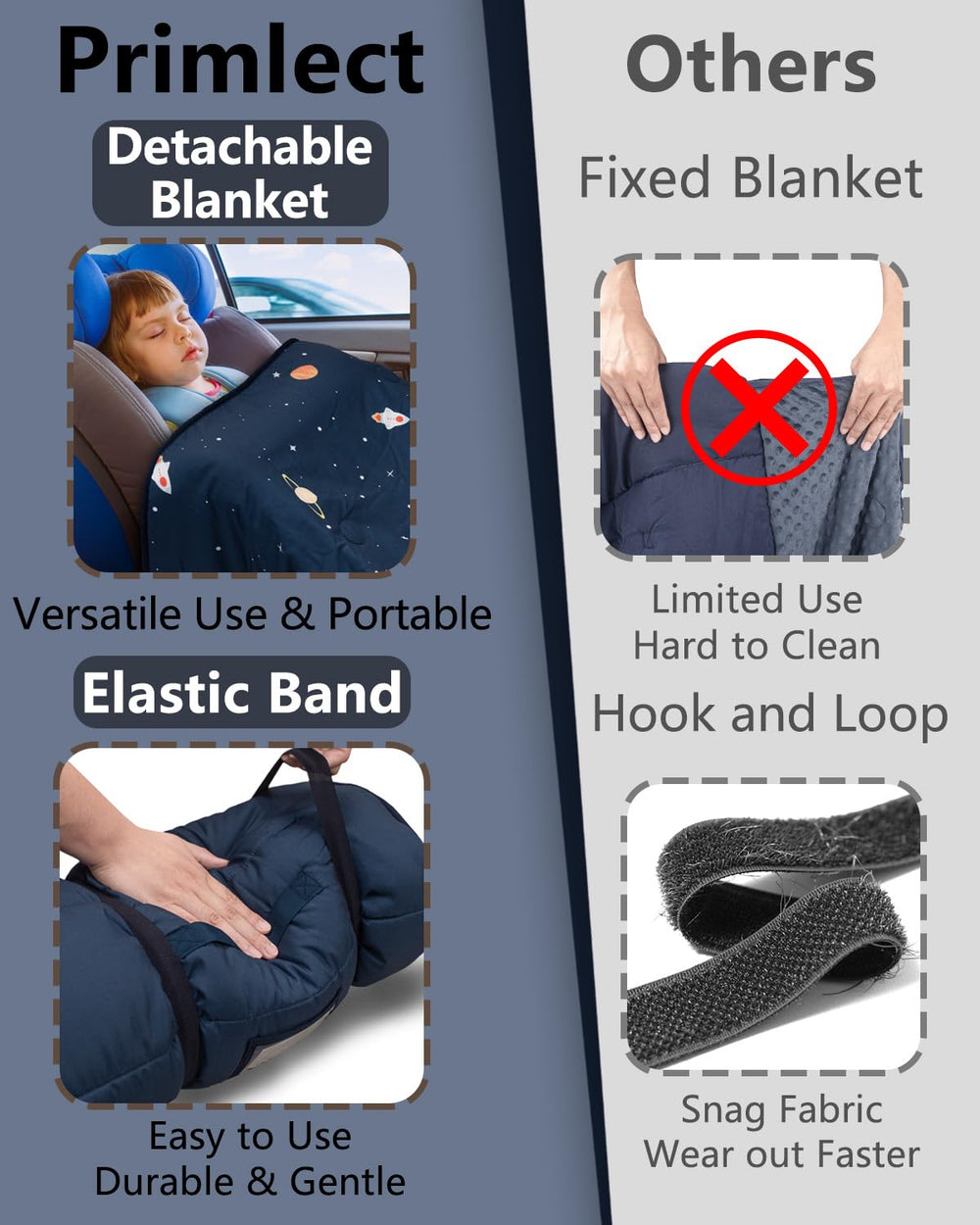Primlect nap mat with carry handle for quick transport.