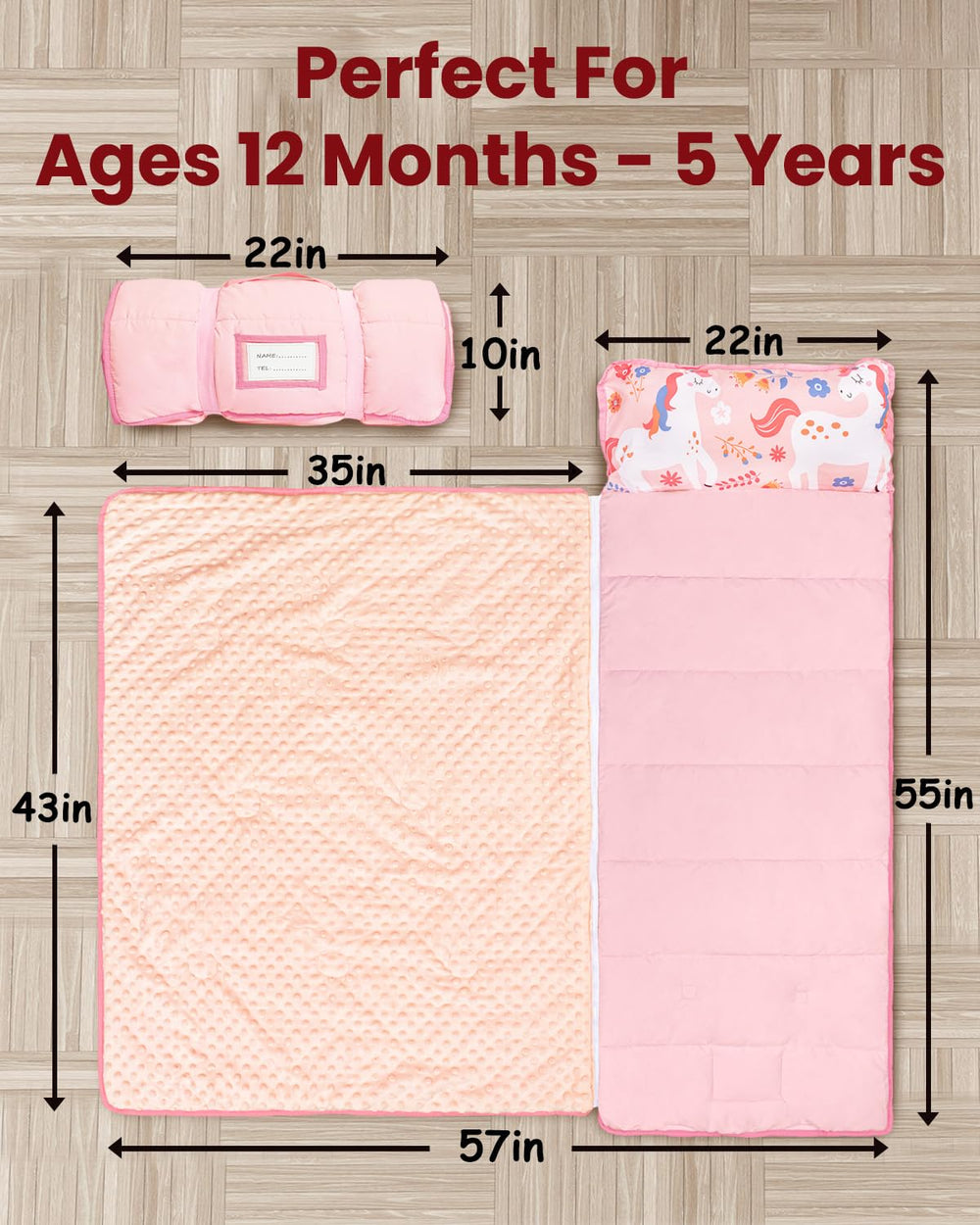 Primlect nap mat lightweight roll-up design for compact storage.