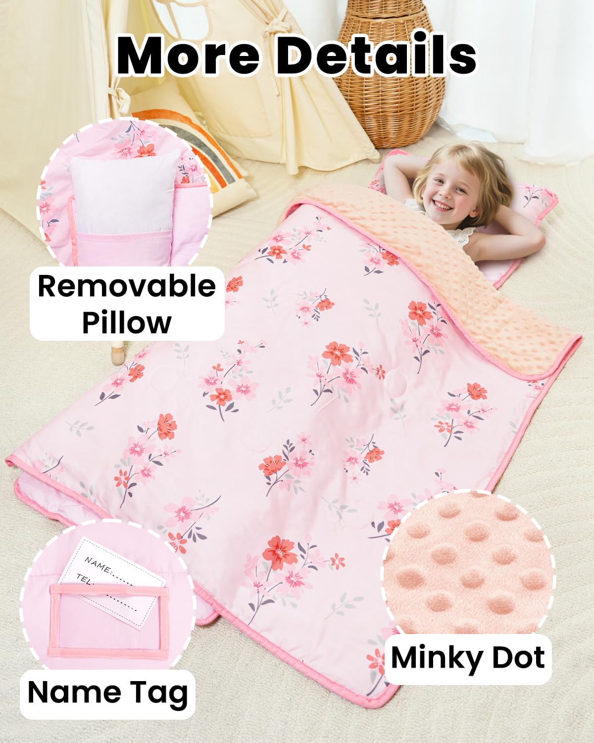 Primlect nap mat easy-care fabric withstands regular washing for busy families