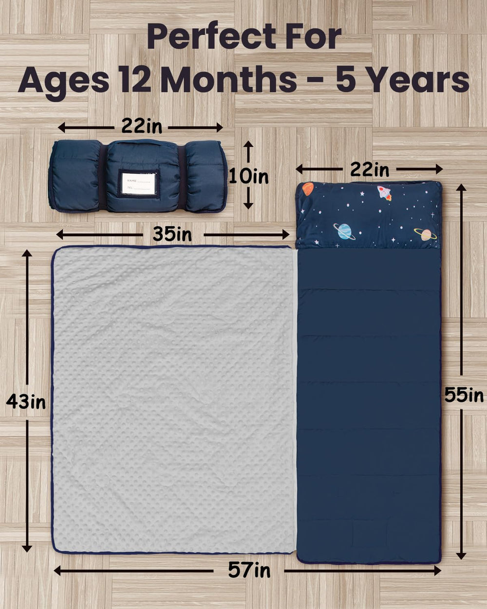 Primlect nap mat with removable pillow for easy cleaning.