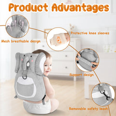 Primo Lines elephant head protector backpack breathable mesh close-up promotes airflow and comfort