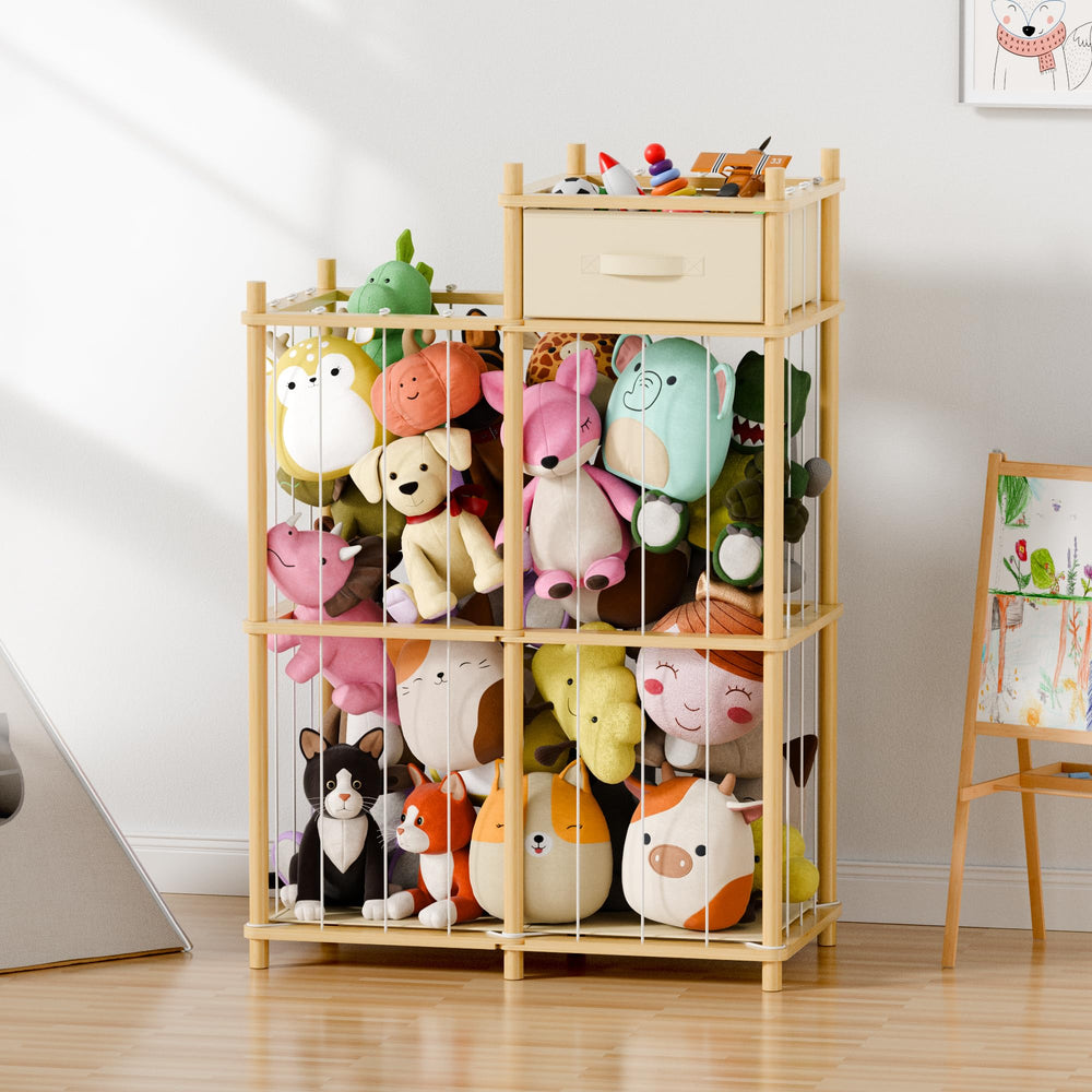 Primo Lines stuffed animal storage easy-assembly enables quick, tool-free setup.