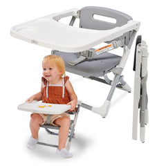 PRIMO PrimoBaby SproutSeat booster on folded kitchen chair for portable dining