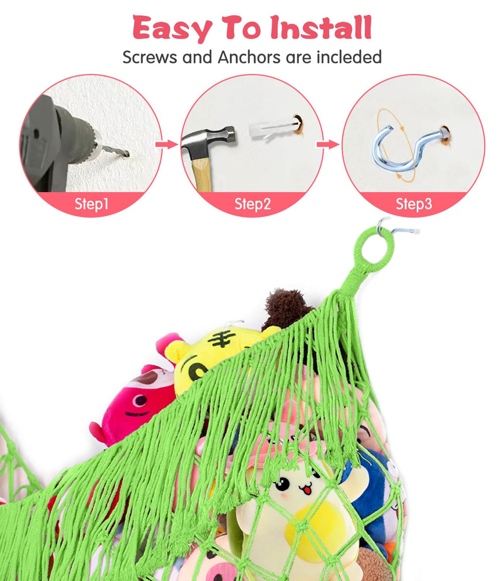 PrimZooty hammock above crib creates organized space.