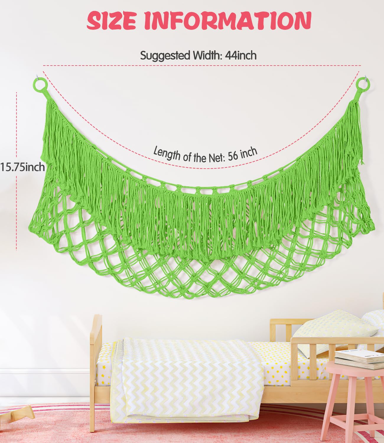 PrimZooty apple green hammock brightens kids' rooms.