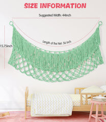 PrimZooty matcha green hammock with metal rings and included hooks for secure install.