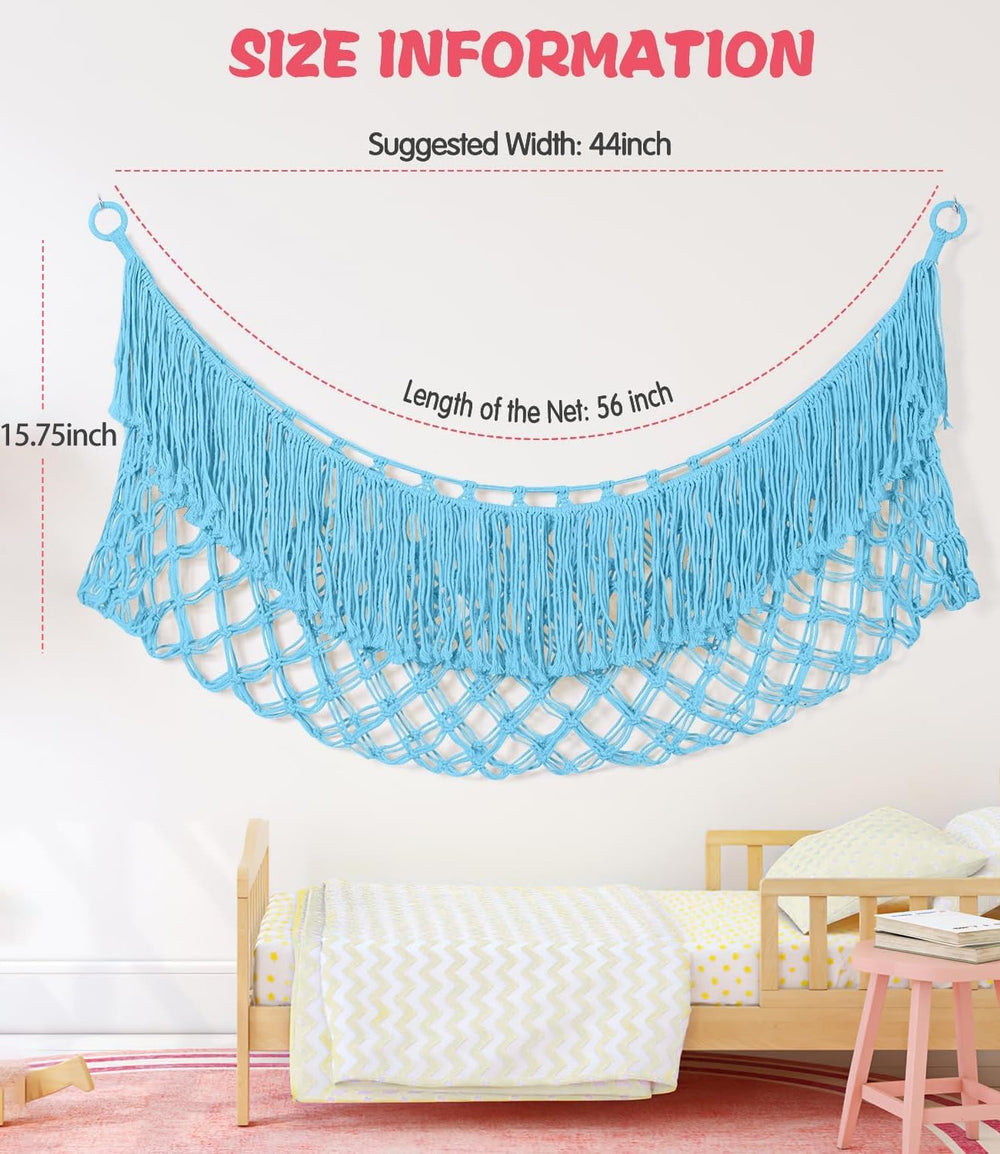 PrimZooty heavy cotton cord hammock uses metal rings and anchors for secure hanging.