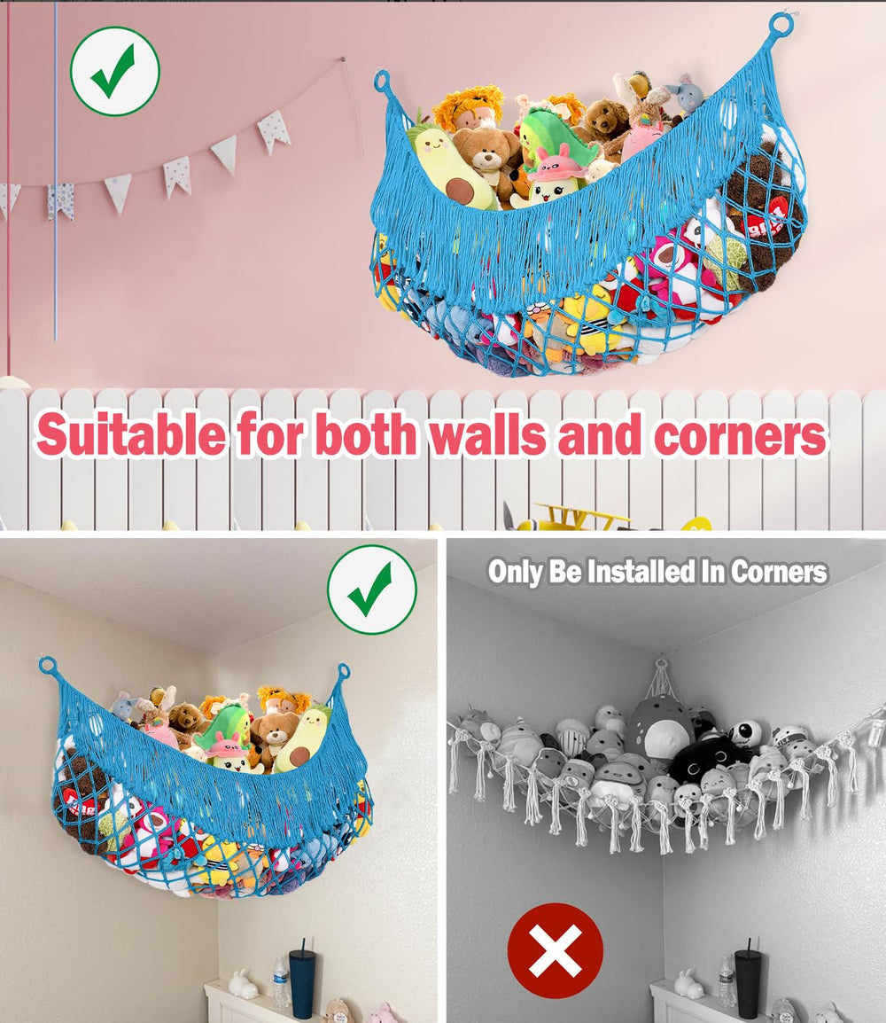 PrimZooty hammock display in playroom keeps clutter under control.