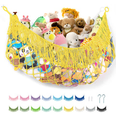 PrimZooty stuffed-animal-hammock 63in wall-hanging keeps plush toys neatly stored and accessible
