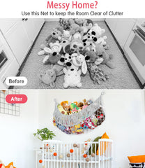 PrimZooty handwoven cotton cord hammock highlights durable natural fibers for long-lasting storage