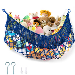 PrimZooty stuffed animal hammock sapphire 63inch wall-hanger keeps plushes organized and off floors.