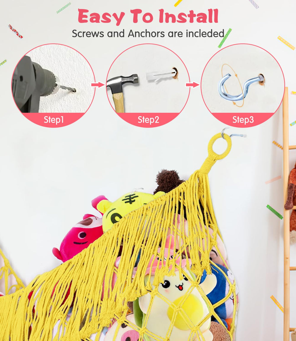 PrimZooty stuffed-toy-storage-in-action demonstrates space-saving clutter reduction