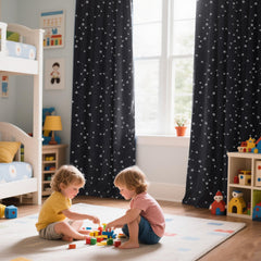 PrinceDeco twinkling stars glow close-up highlights soft microfiber texture for gentle kids' sleep.
