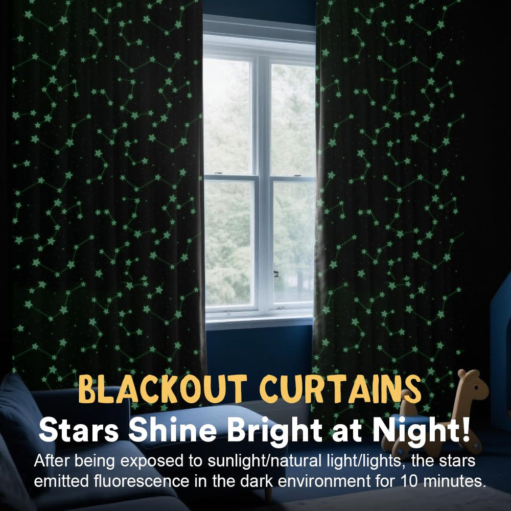 PrinceDeco 84-inch blackout panels block light and noise for nap-ready nurseries.