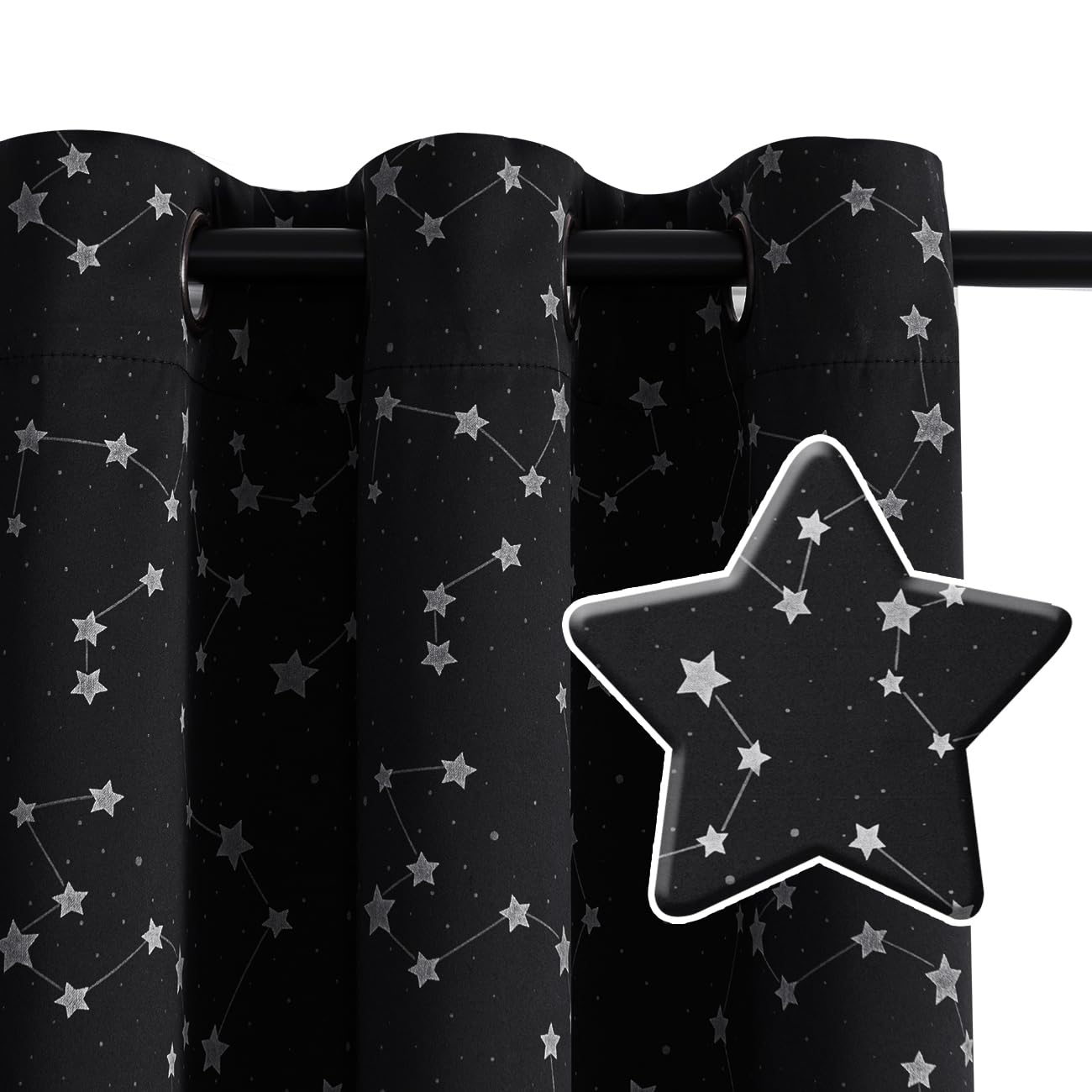 PrinceDeco natural microfiber soft curtains gentle on kids' skin