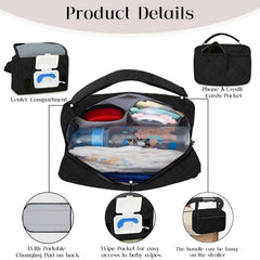 Printe wipes pocket close up for fast access during errands
