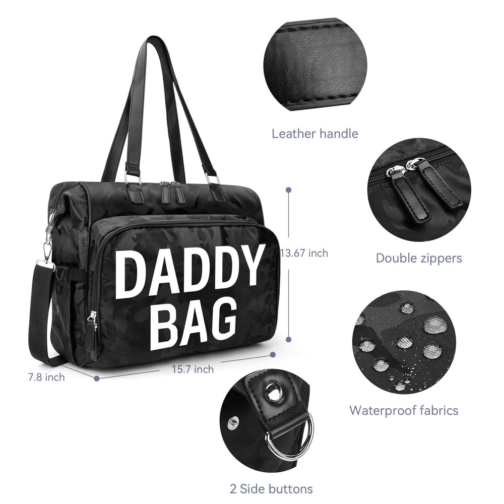 Pripher Daddy Bag waterproof durable fabric protects belongings.