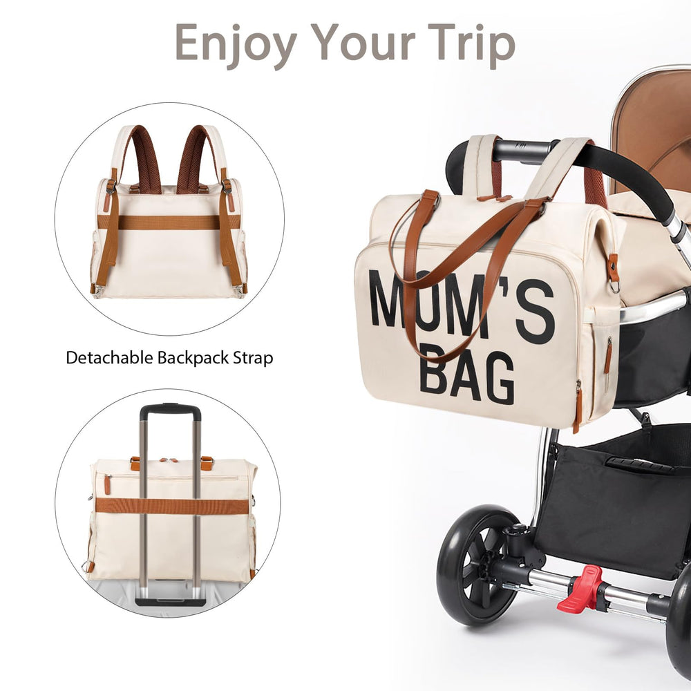 Pripher diaper bag backpack insulated bottle pockets for beverages on the go