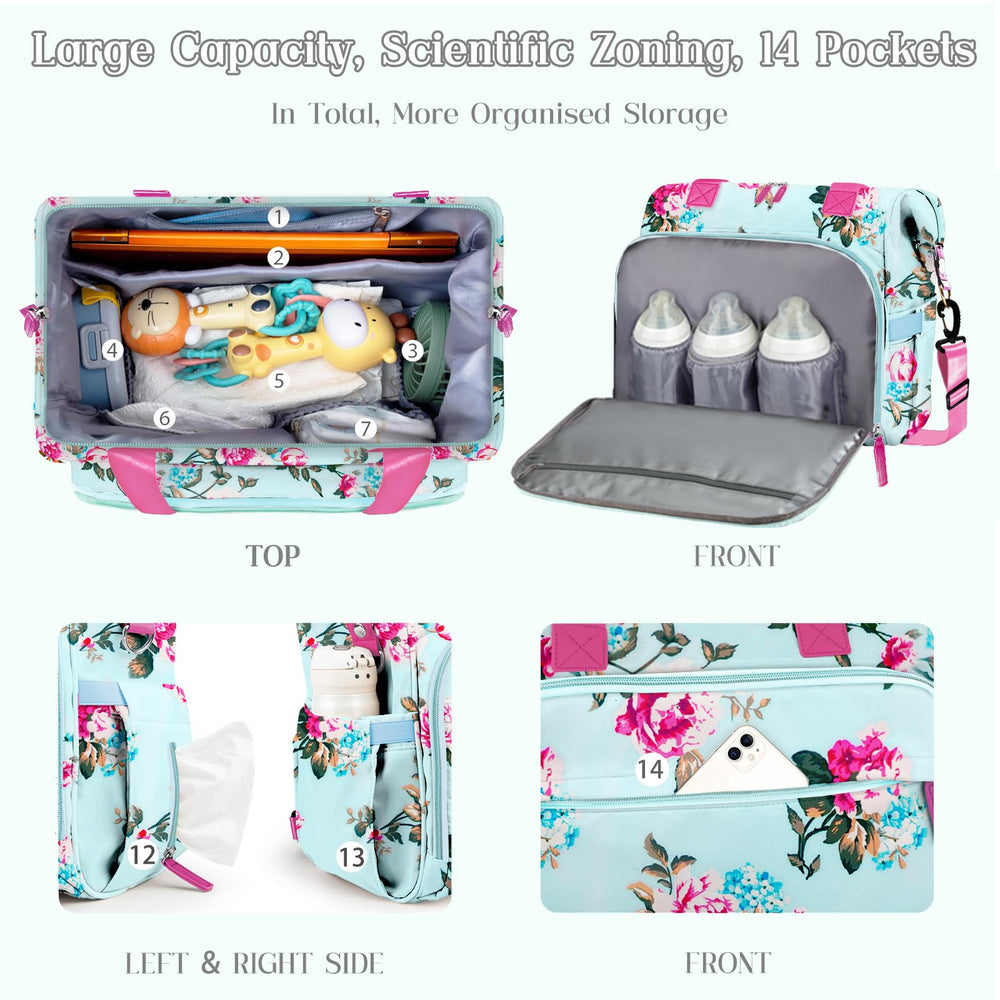 Pripher Diaper Bag Backpack removable shoulder strap adds versatile carrying options.