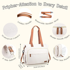 Pripher diaper bag insulated bottle pockets keep feeds ready during outings.