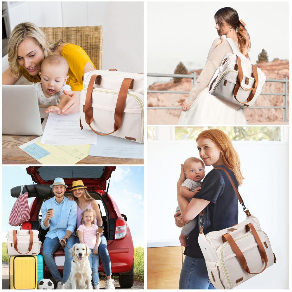 Pripher diaper bag waterproof material emphasizes protection against spills.