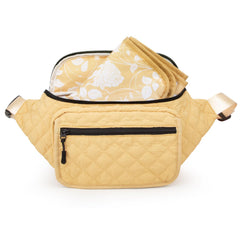 Pripher small diaper bag crossbody yellow keeps essentials organized for on-the-go parents.
