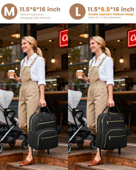 Pritent diaper bag backpack highlights multi-pocket design for organized parents.