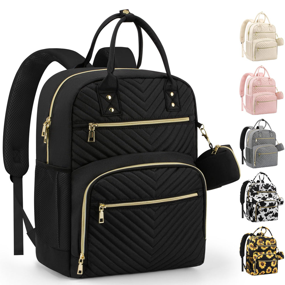 Pritent diaper bag backpack spacious interior for quick baby essentials grab-and-go storage.