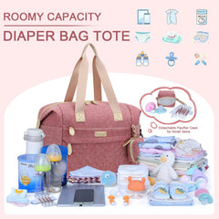 Pritent diaper bag tote pacifier case keeps baby items organized for parents.