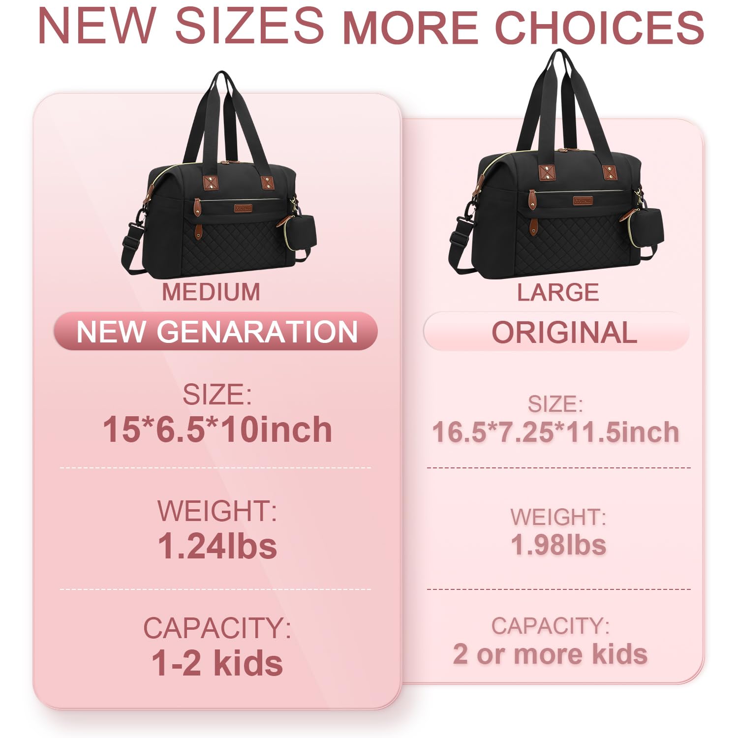 Pritent Diaper Bag Tote featuring stroller clips for secure attachment during walks.