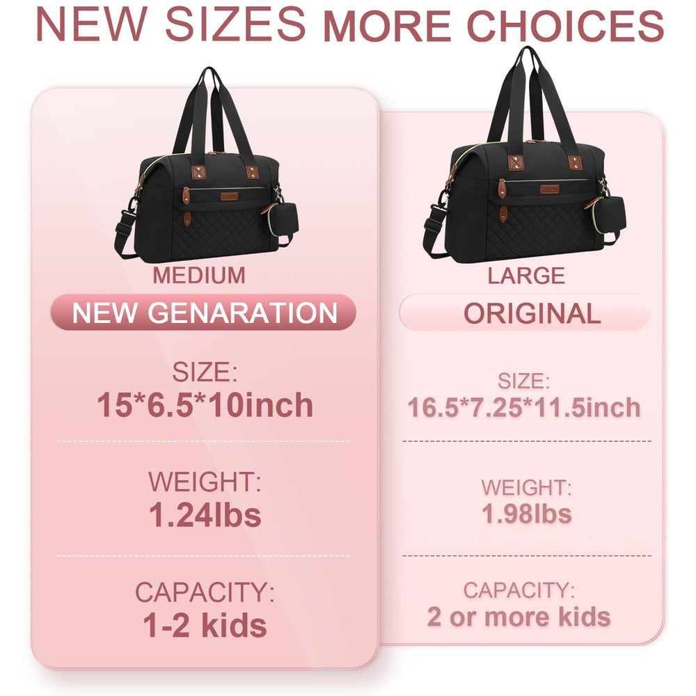 Pritent Diaper Bag Tote featuring stroller clips for secure attachment during walks.