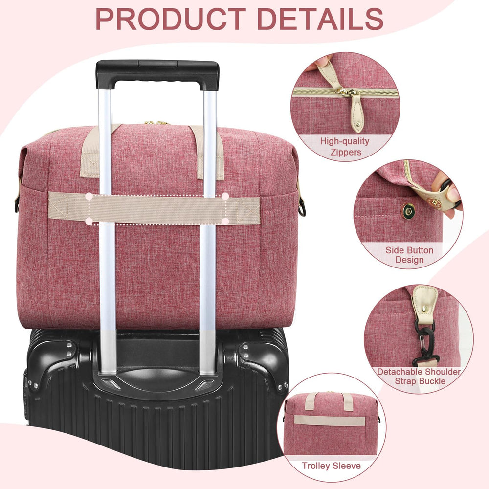 Pritent diaper bag tote stroller clips enable hands-free travel with baby gear.