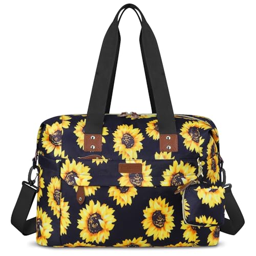 Pritent diaper bag tote sunflowers open wide reveals easy access compartments for mom and dad
