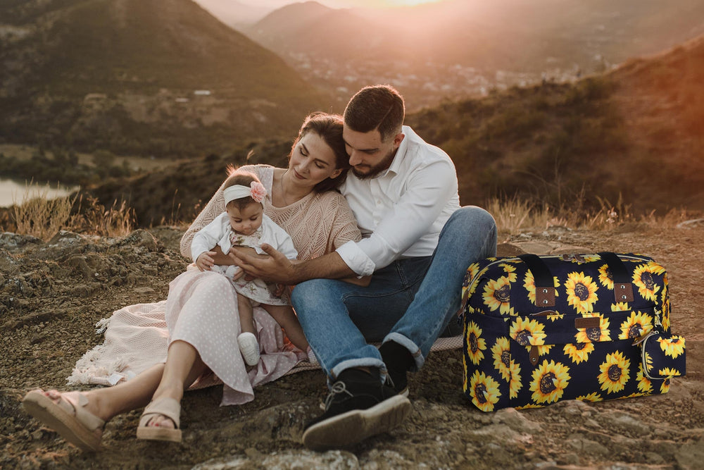 Pritent diaper bag tote travel-compatibility supports airport or weekend getaways for families