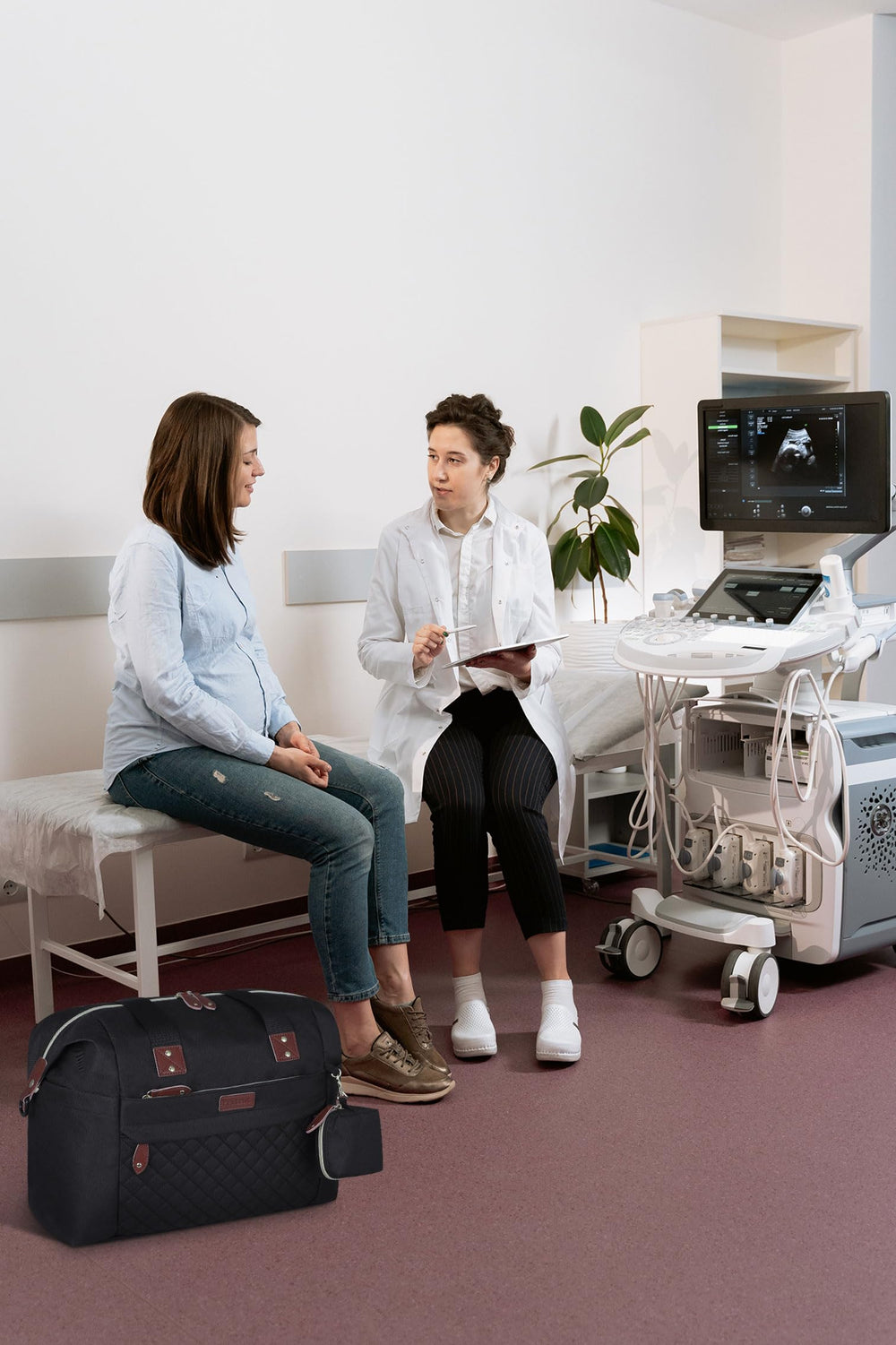 Pritent waterproof material protects contents from spills in crowded places.