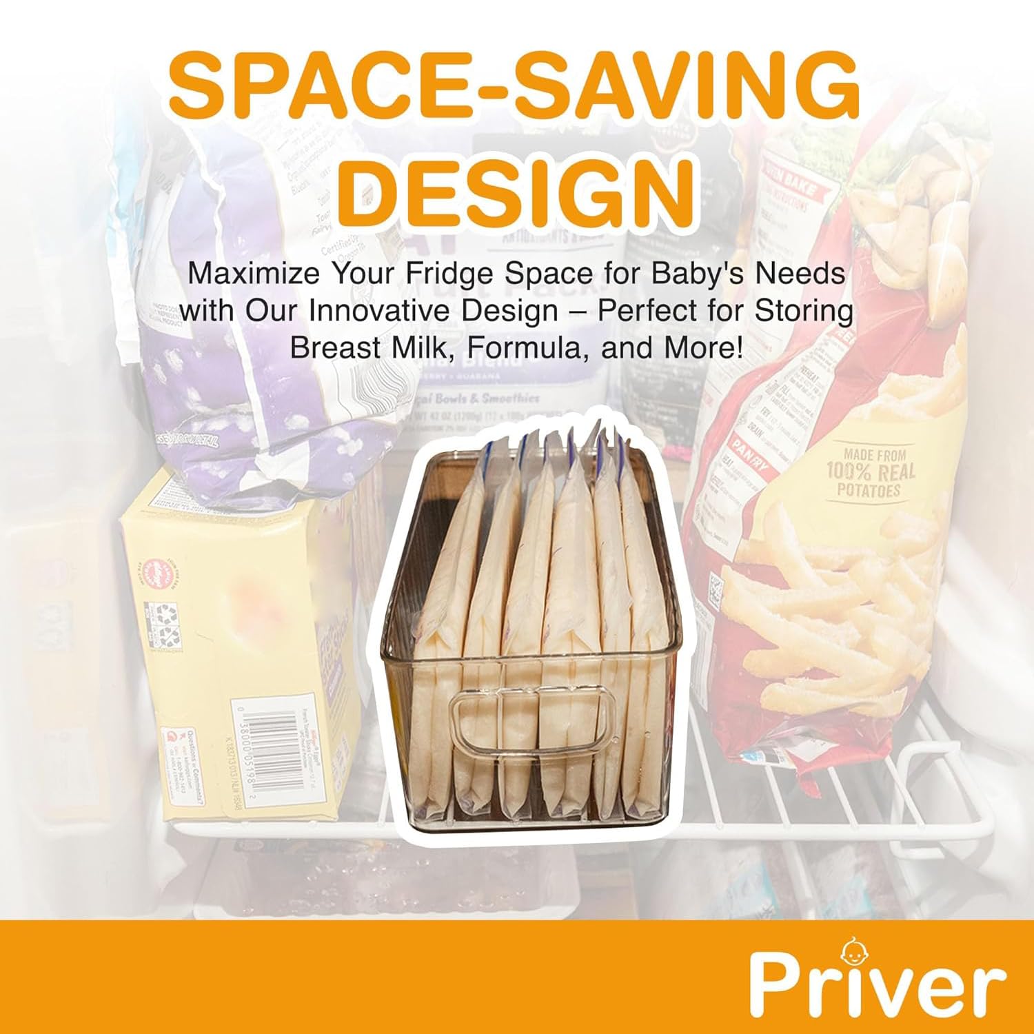 Priver Freeze Flat becomes a newborn essential for space-saving milk storage.