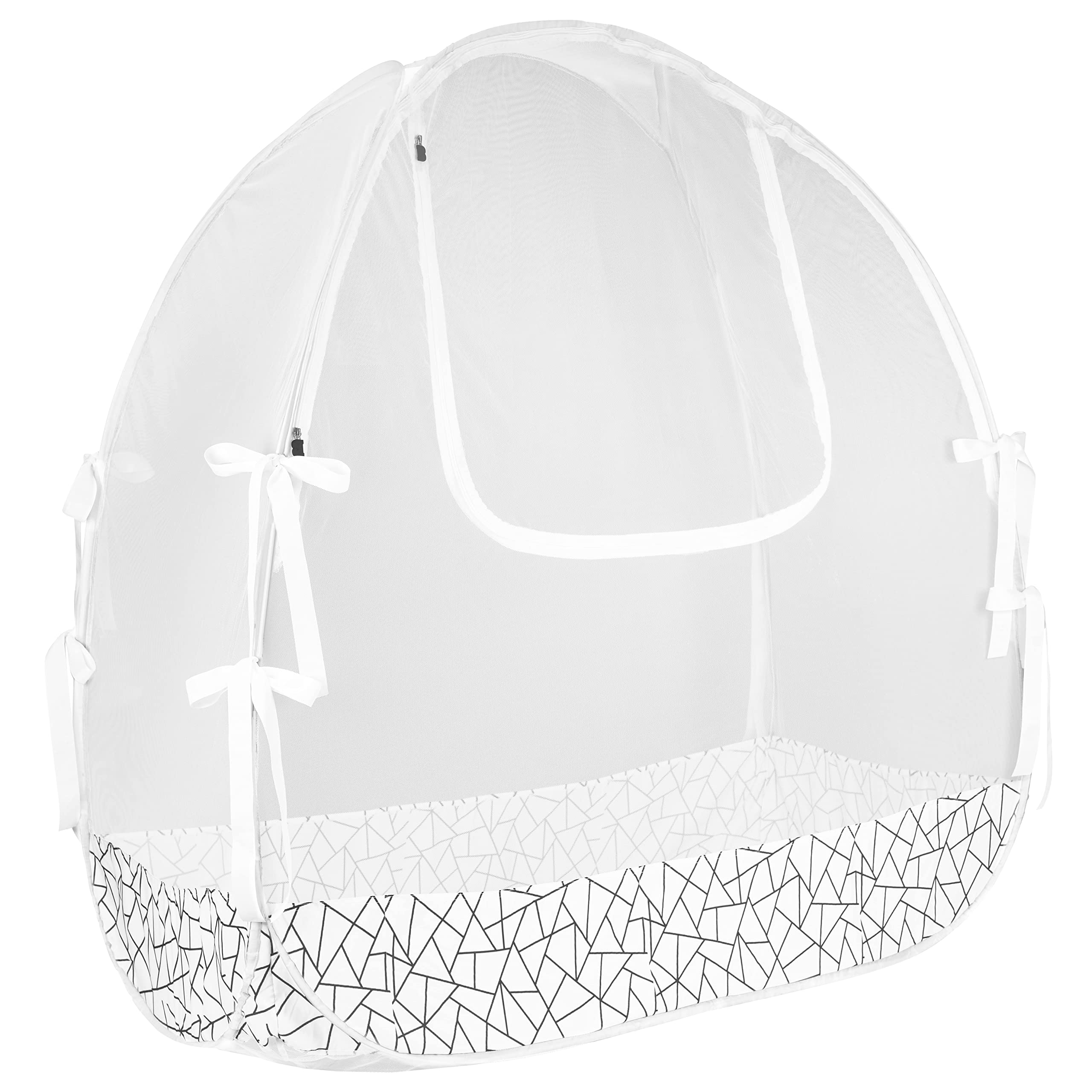 Pro Baby Safety crib tent with double-locking latch provides extra peace of mind.
