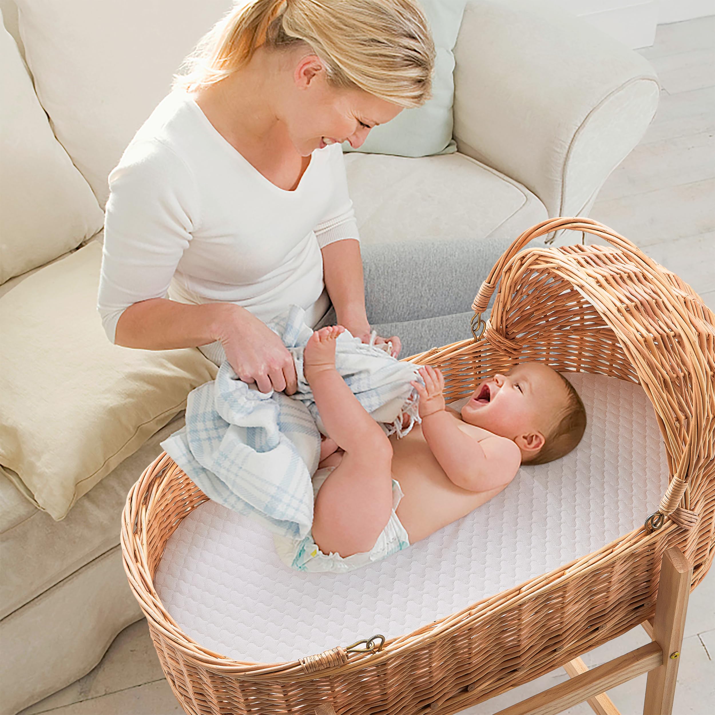 Pro Goleem Baby Bassinet Pad gel memory foam layer for gentle support