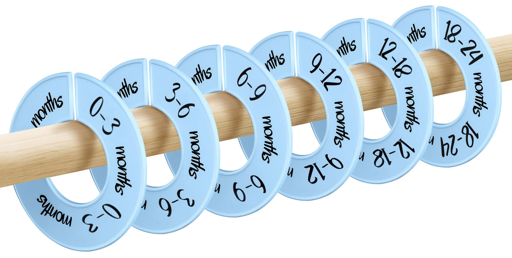 Pro Goleem blue baby closet dividers 6-pcs for easy outfit organization by age