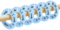 Pro Goleem blue baby closet dividers 6-pcs for easy outfit organization by age