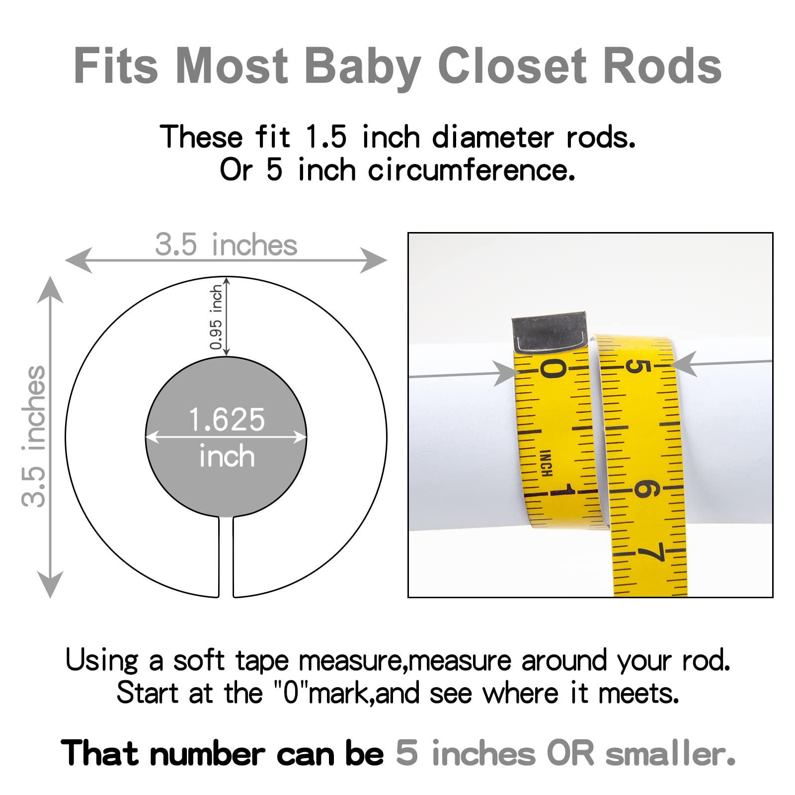 Pro Goleem baby closet dividers gray closeup shows premium ABS material and sturdy design