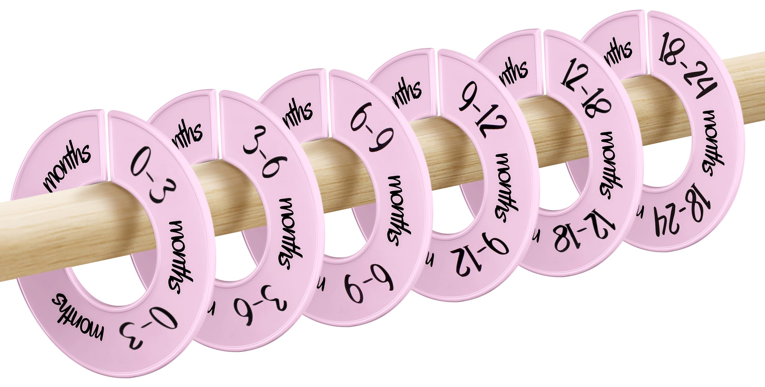Pro Goleem Pink Baby Closet Dividers packaging ready for nursery use.