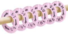 Pro Goleem Pink Baby Closet Dividers packaging ready for nursery use.
