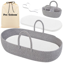 Pro Goleem baby diaper changing basket main view, a portable changing station for home use.
