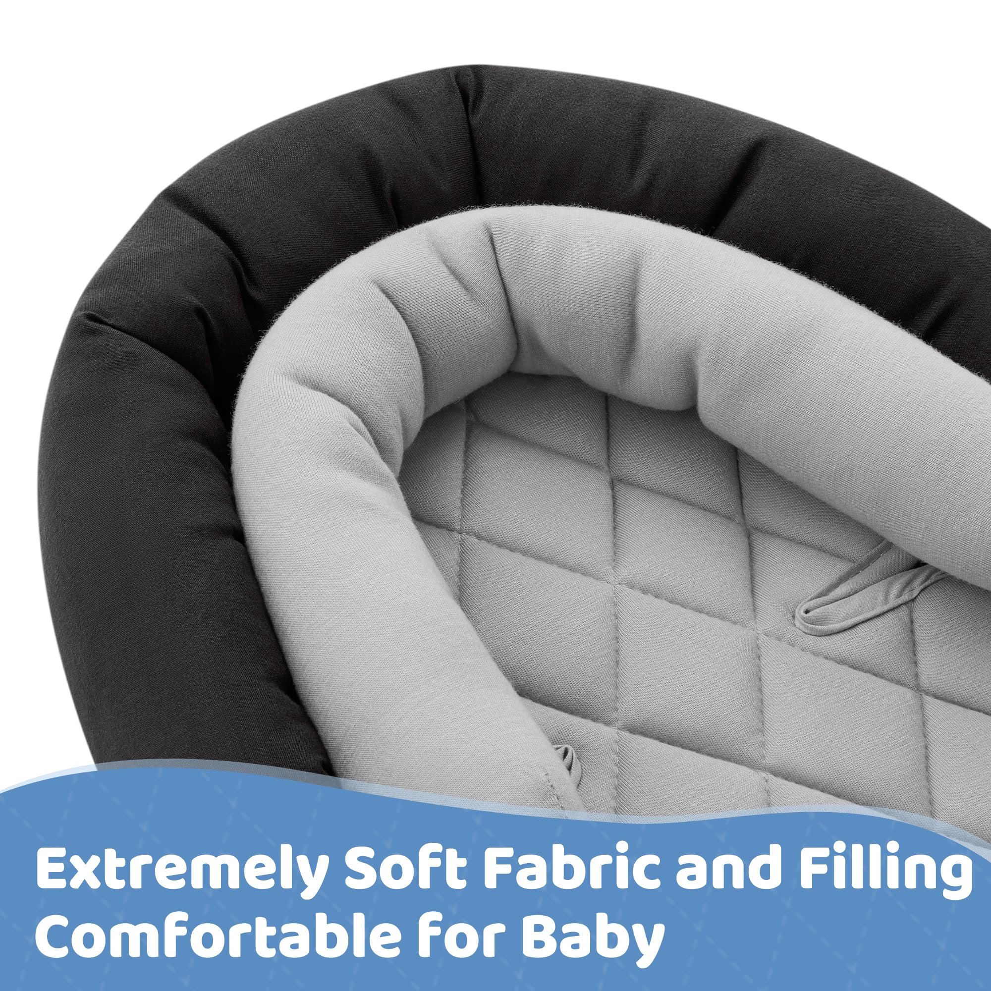 Pro Goleem head support for baby swings provides comfortable neck support during playtime.