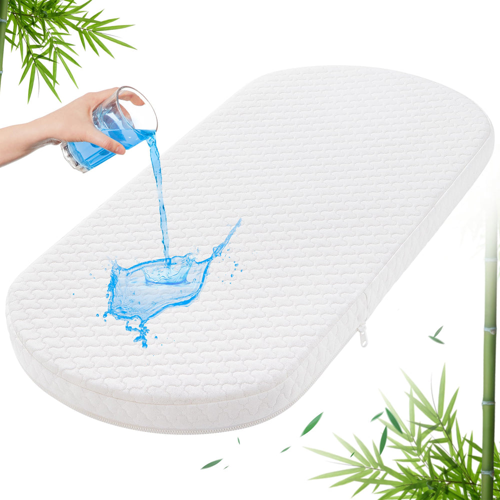 Pro Goleem bassinet pad with bamboo cover for gentle, breathable sleep