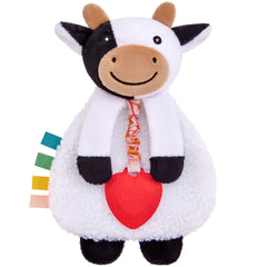 Pro Goleem Cow Lovey with soft textures enhances sensory exploration for babies.